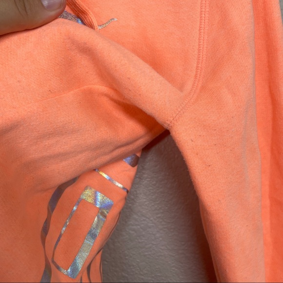 Victoria's Secret Orange Hoodie Small Full Zip - Picture 5 of 9